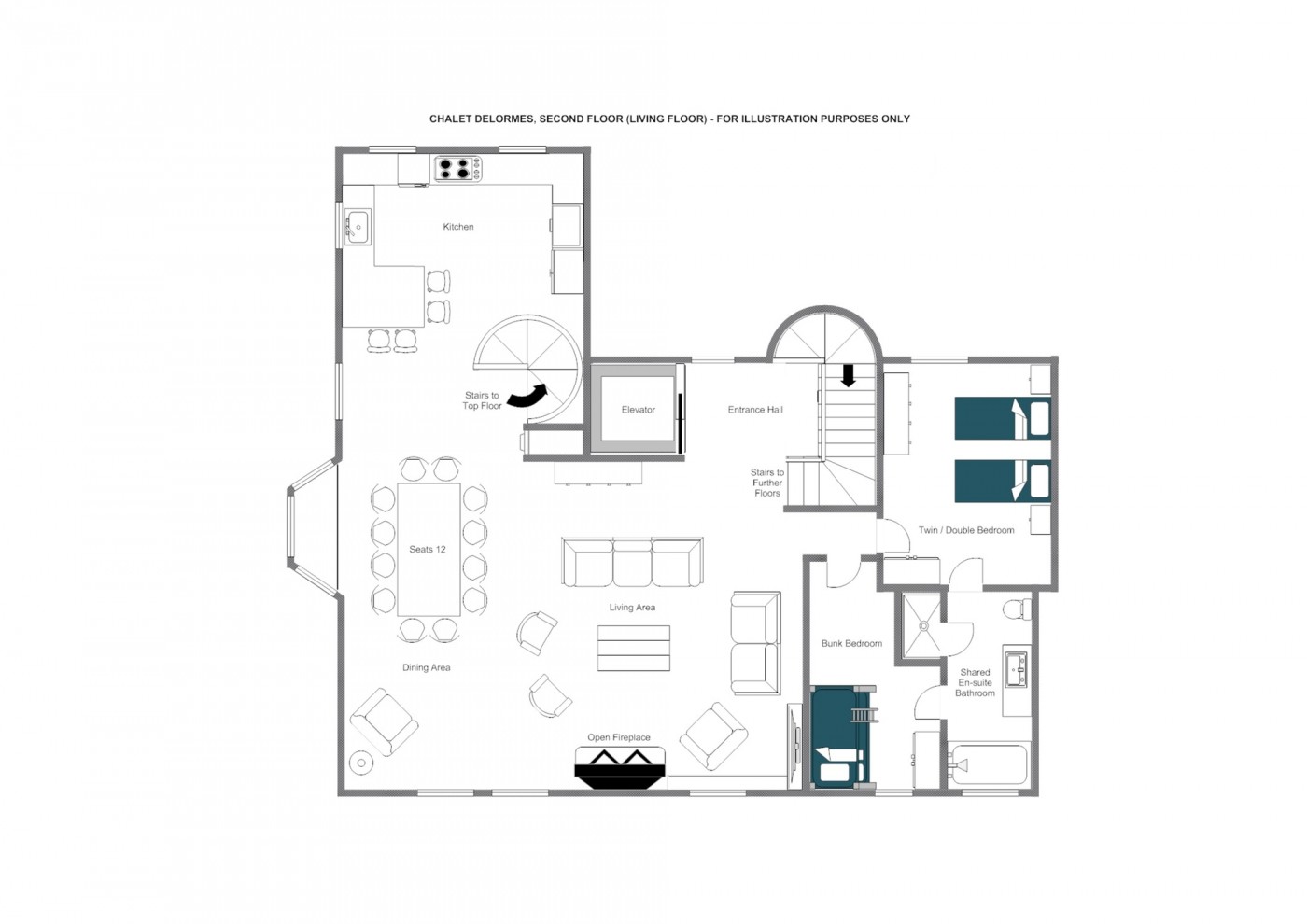 Chalet Delormes Verbier Floor Plan 2